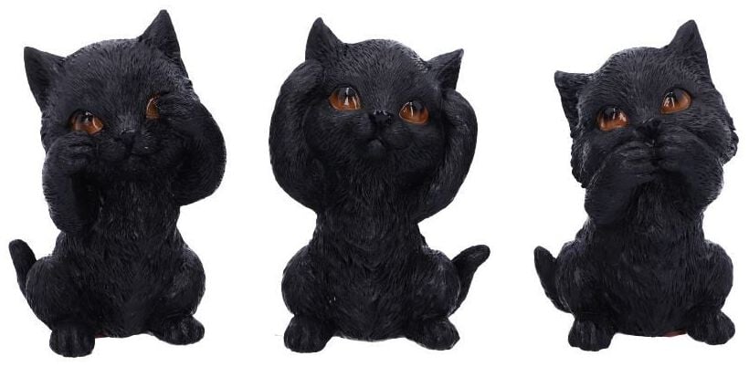 Nemesis Now - Gothic Statue - Three Wise Kitties von Nemesis Now