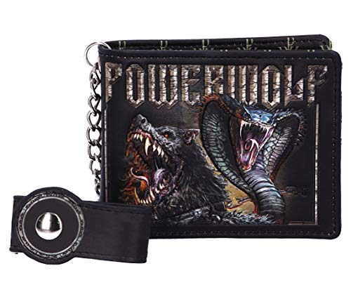 Nemesis Now Offiziell lizenzierte Powerwolf Kiss of The Cobra King geprägte Geldbörse, Leder, Schwarz, 11 cm von Nemesis Now