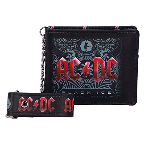 Nemesis Now Offizielles Lizenzprodukt AC/DC Black Ice Album geprägte Geldbörse und Kette, 11 cm von Nemesis Now