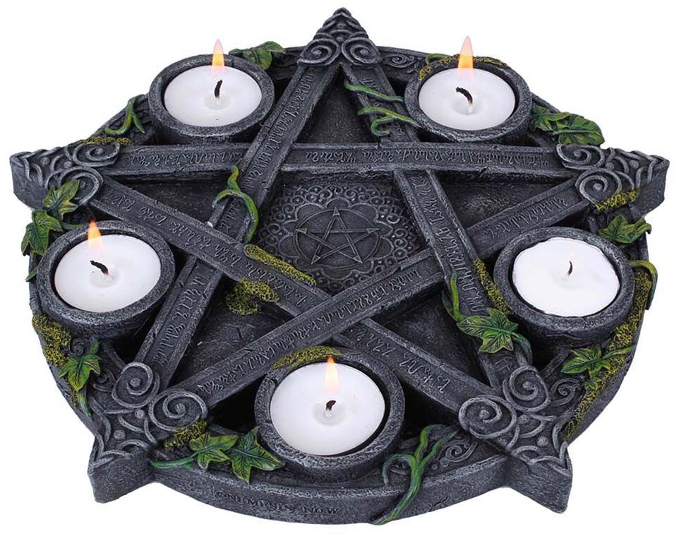 Nemesis Now Teelichthalter - Wiccan Pentagram Tealight Holder von Nemesis Now