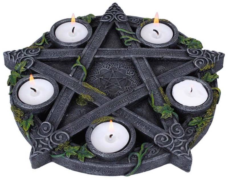 Nemesis Now - Gothic Teelichthalter - Wiccan Pentagram Tealight Holder Nemesis Now - Gothic Teelichthalter - Wiccan Pentagram Tealight Holder von Nemesis Now