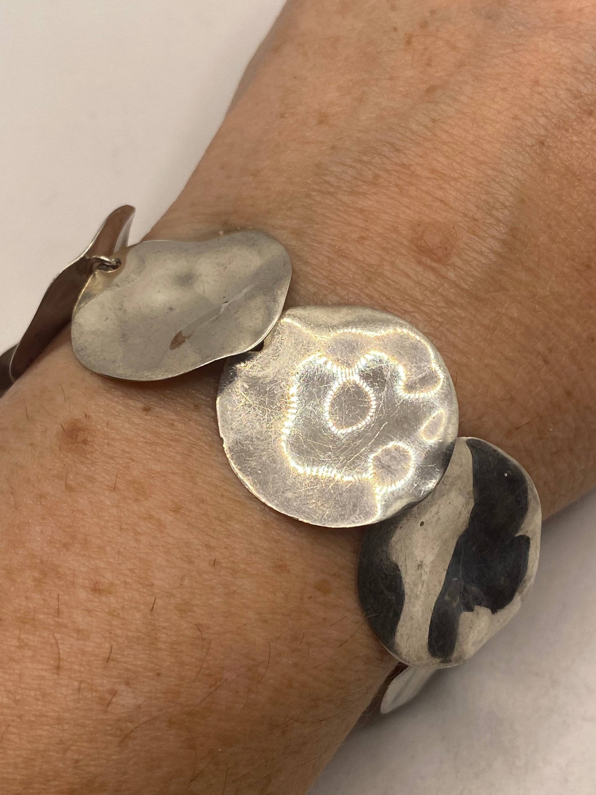 Vintage 925 Sterling Silber Gliederarmband Vintage 925 Sterling Silber Gliederarmband von NemesisJewelryNYC