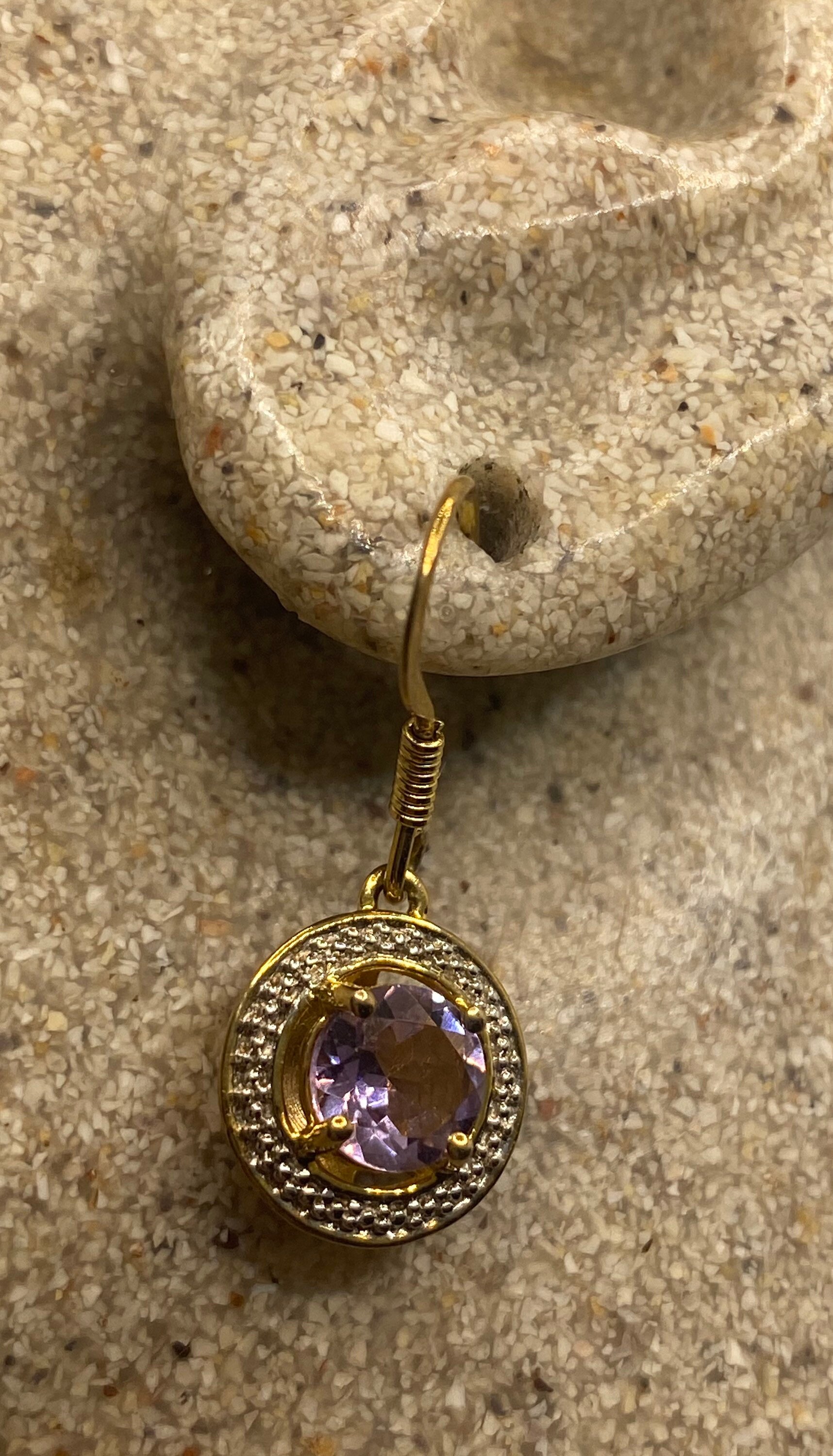Vintage Amethyst Ohrringe 925 Sterling Silber Vintage Amethyst Ohrringe 925 Sterling Silber von NemesisJewelryNYC