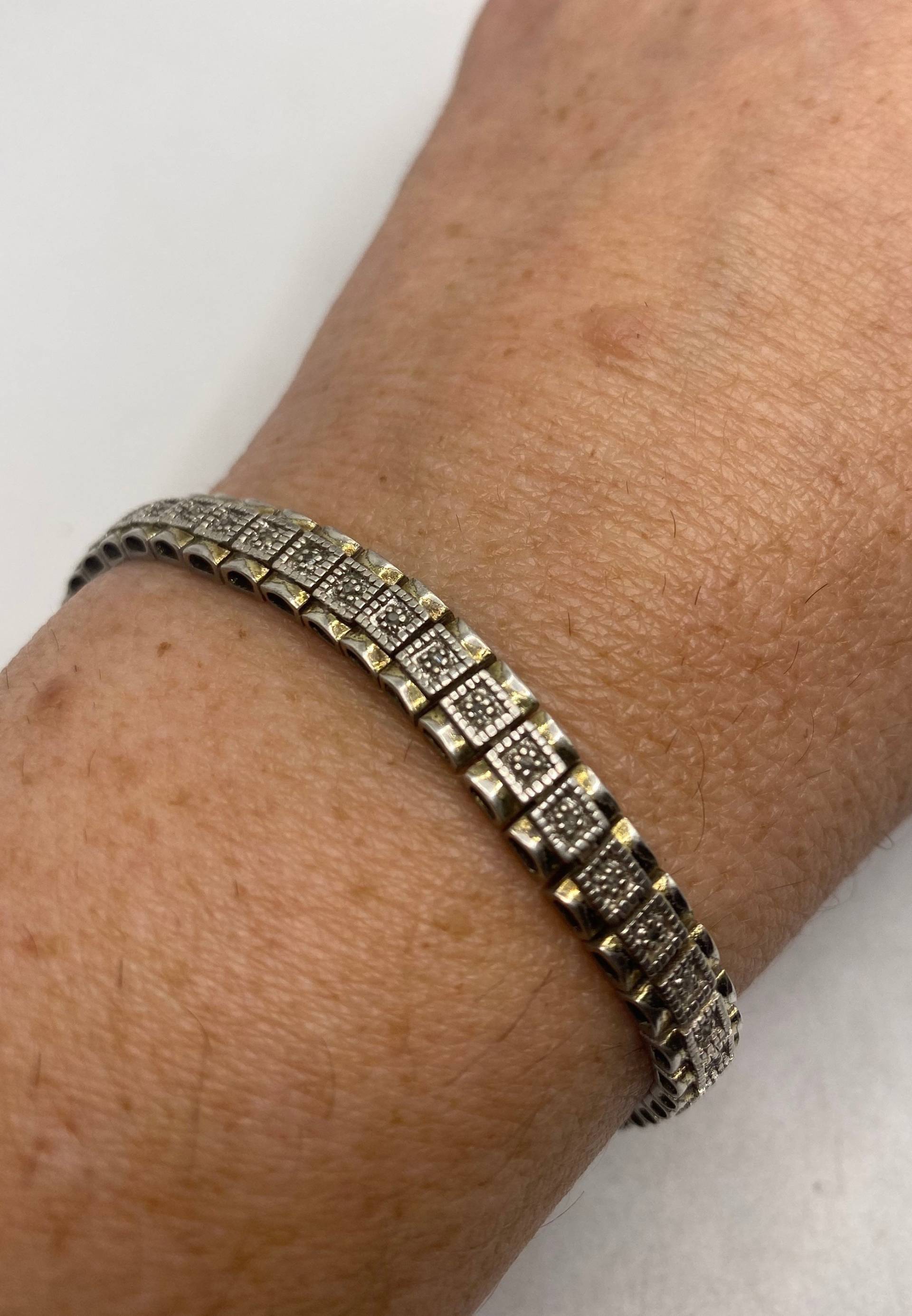 Vintage Diamant Armband 925 Sterling Silber Vintage Diamant Armband 925 Sterling Silber von NemesisJewelryNYC