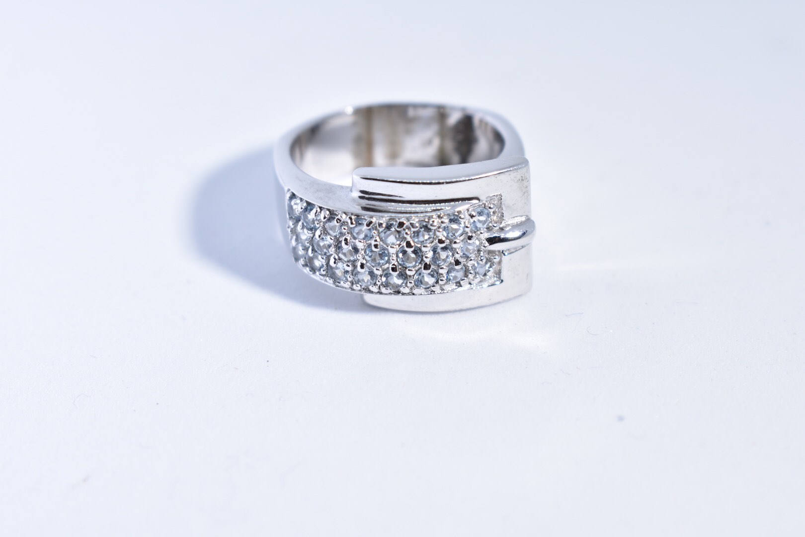 Vintage Echt Aquamarin 925 Sterling Silber Ring von NemesisJewelryNYC