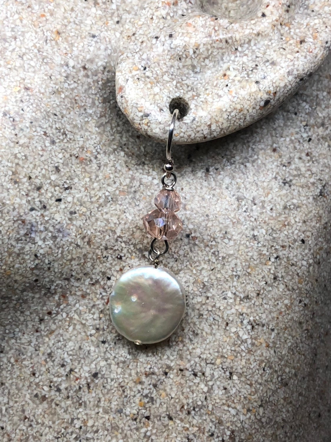 Vintage Echte Perle Sterling Silber Blume Ohrringe von NemesisJewelryNYC