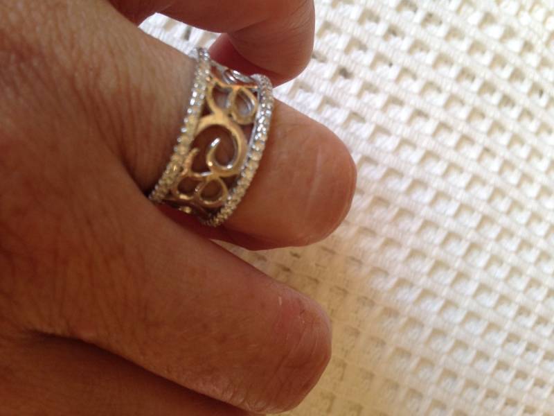 Vintage Filigrane Cubic Zirconia Kristall Gothic Sterling Silber Ring von NemesisJewelryNYC
