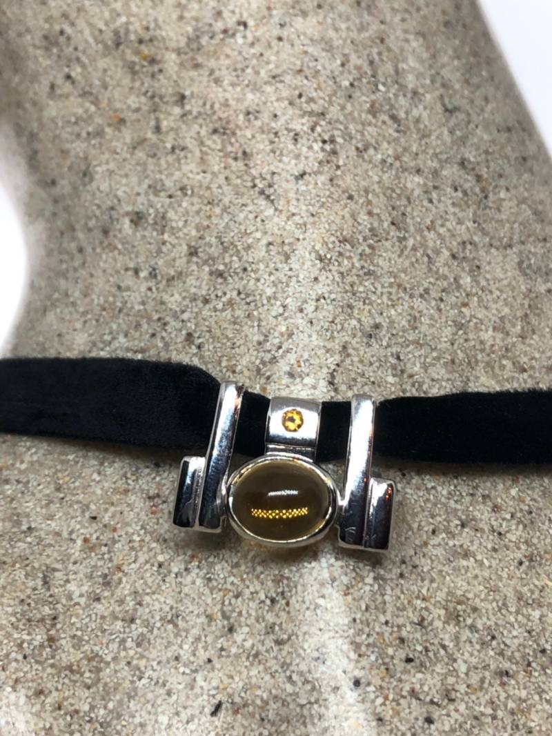 Vintage Handgemachte Sterling Silber Goldene Zitrone Citrin Anhänger von NemesisJewelryNYC