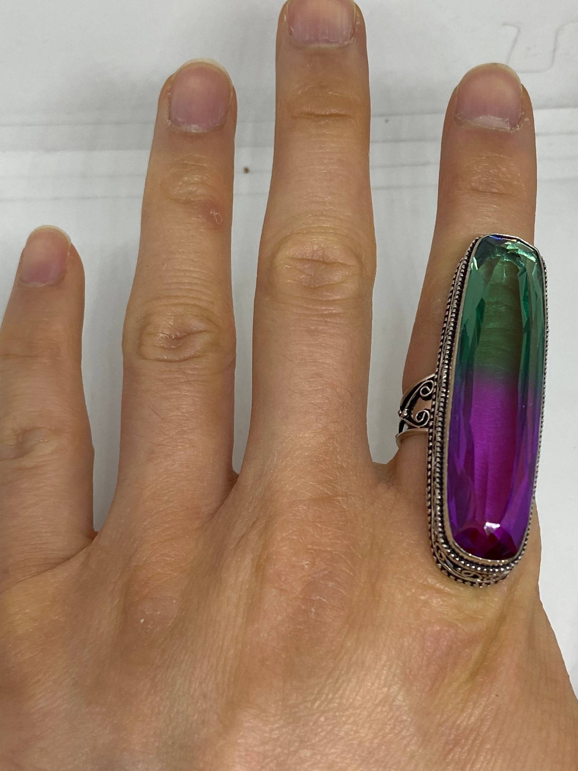 Vintage Kunst Glas Ring Etwa Fünf Zoll Langen Knöchel-Ring Vintage Kunst Glas Ring Etwa Fünf Zoll Langen Knöchel-Ring von NemesisJewelryNYC