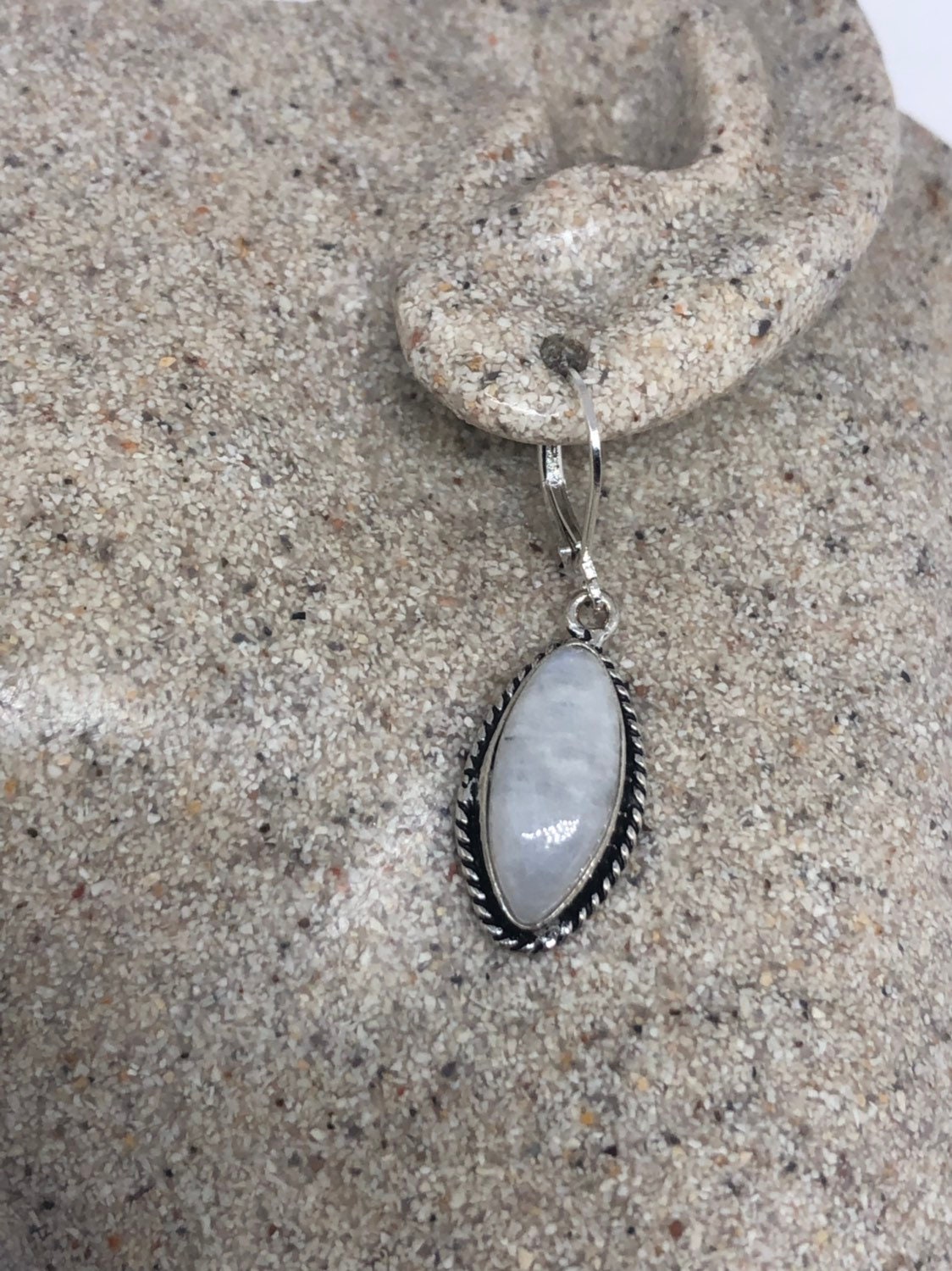 Vintage Labradorit Silber Ohrringe von NemesisJewelryNYC