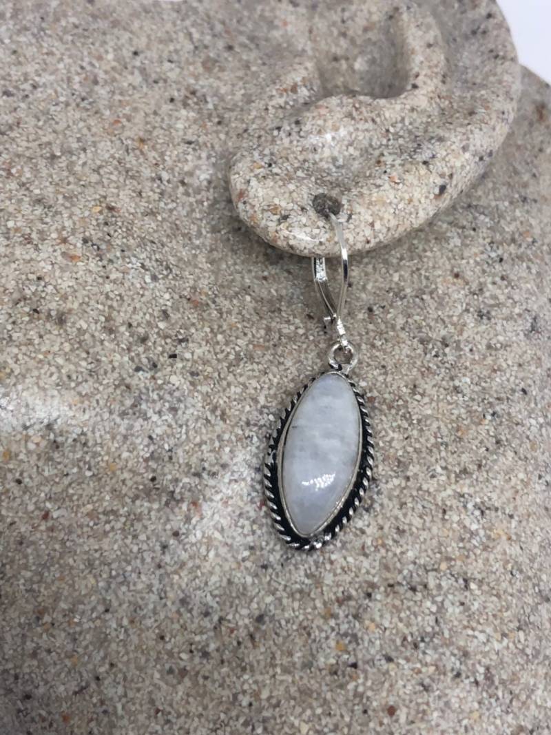 Vintage Labradorit Silber Ohrringe von NemesisJewelryNYC