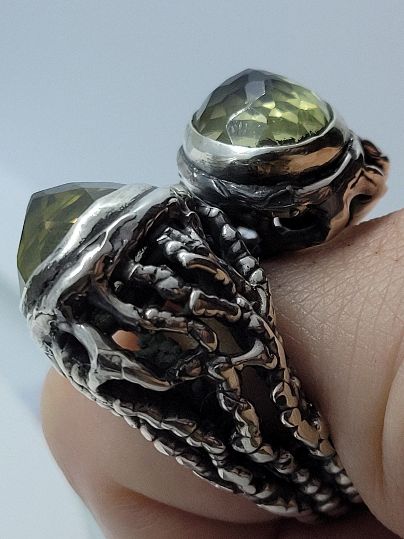 Vintage Lemon Quarz Ring in 925 Sterling Silber Mit Echtem Quartz Genuine Diamond Revival Kollektion Vintage Lemon Quarz Ring in 925 Sterling Silber Mit Echtem Quartz Genuine Diamond Revival Kollektion von NemesisJewelryNYC