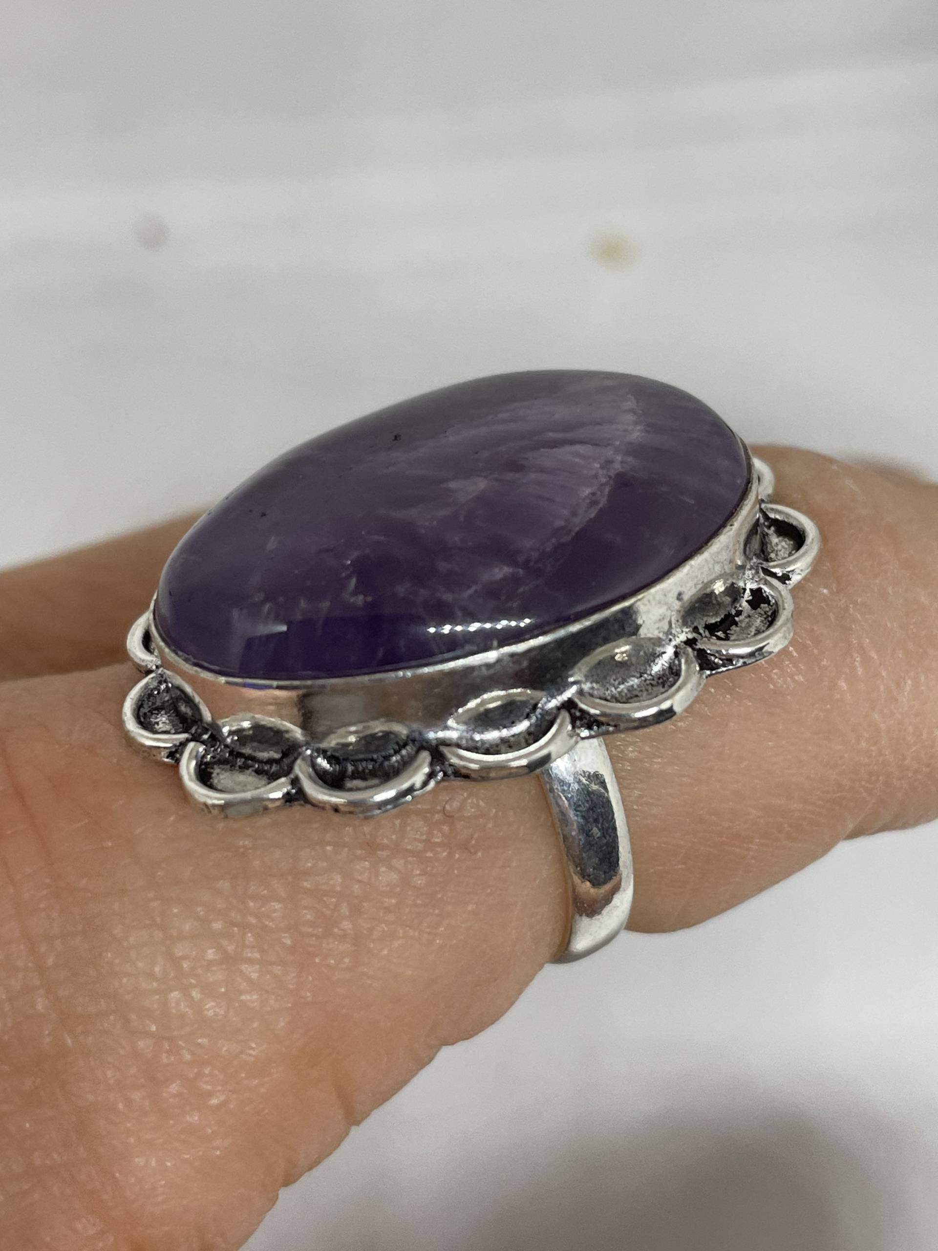 Vintage Lila Echter Amethyst Ring von NemesisJewelryNYC