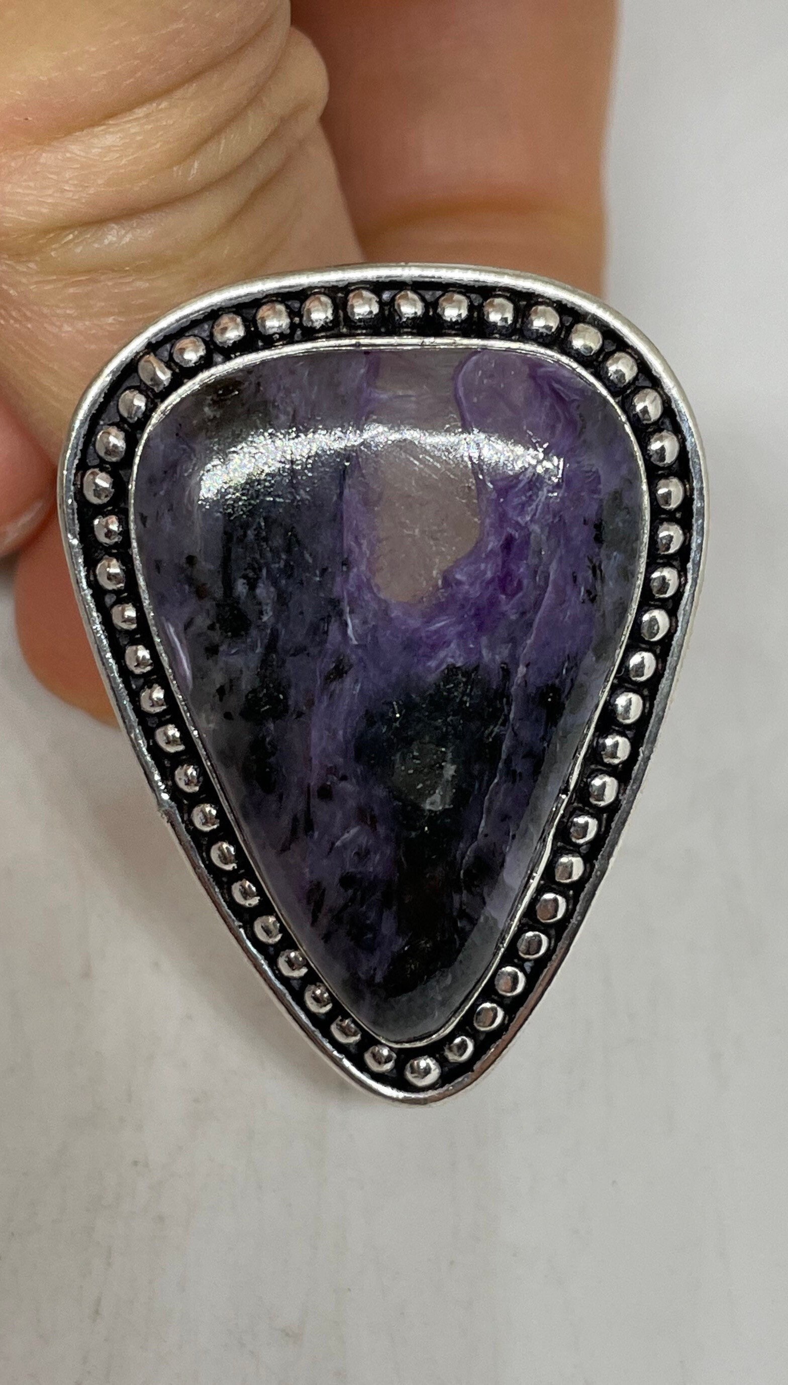 Vintage Lila Echter Amethyst Ring von NemesisJewelryNYC