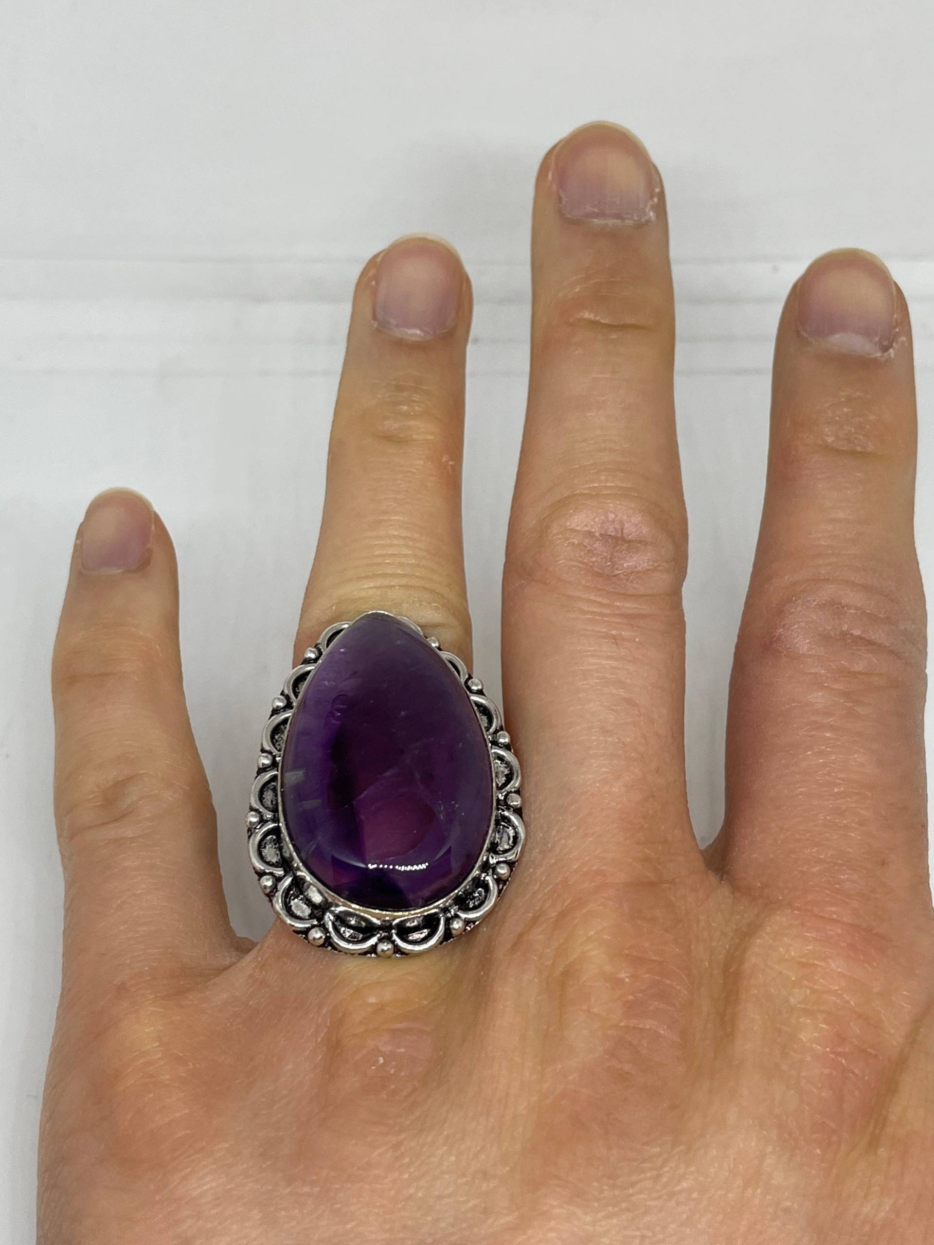 Vintage Lila Echter Amethyst Ring von NemesisJewelryNYC