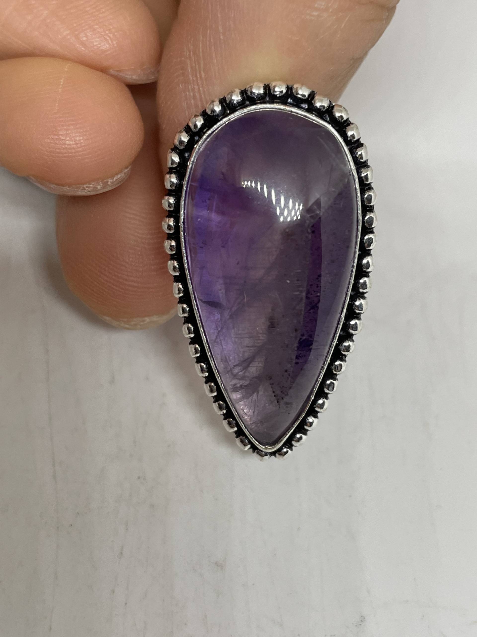 Vintage Lila Echter Amethyst Ring von NemesisJewelryNYC