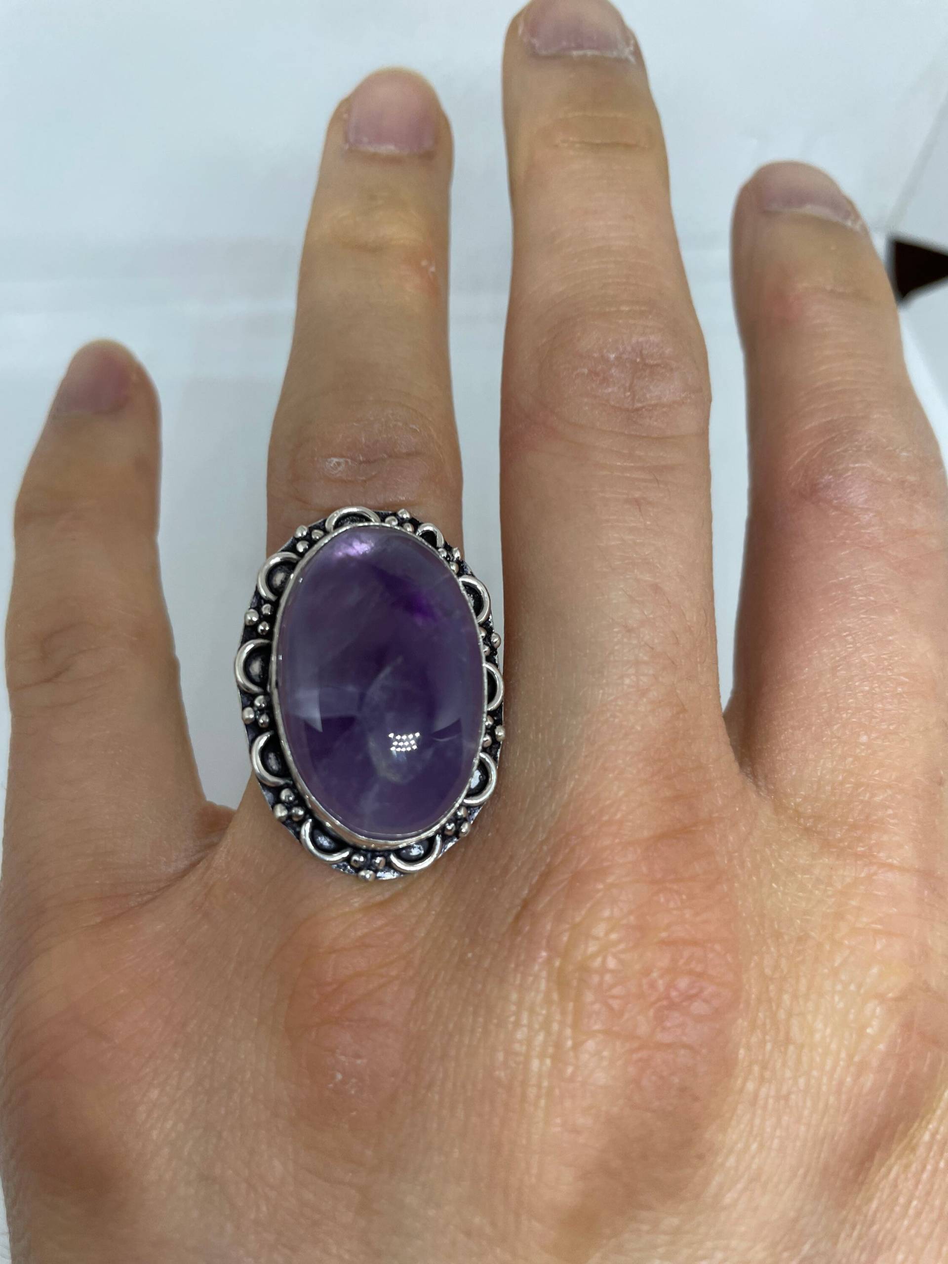 Vintage Lila Echter Amethyst Ring von NemesisJewelryNYC