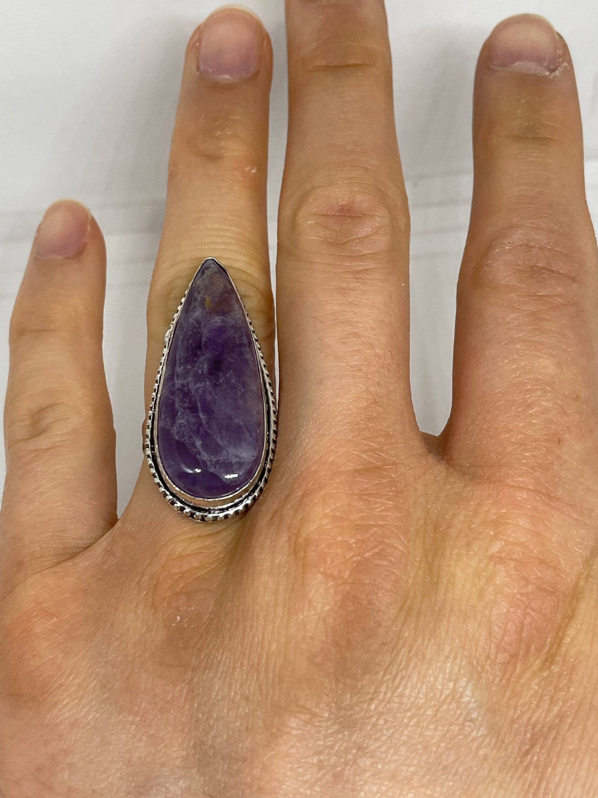 Vintage Lila Echter Amethyst Ring von NemesisJewelryNYC