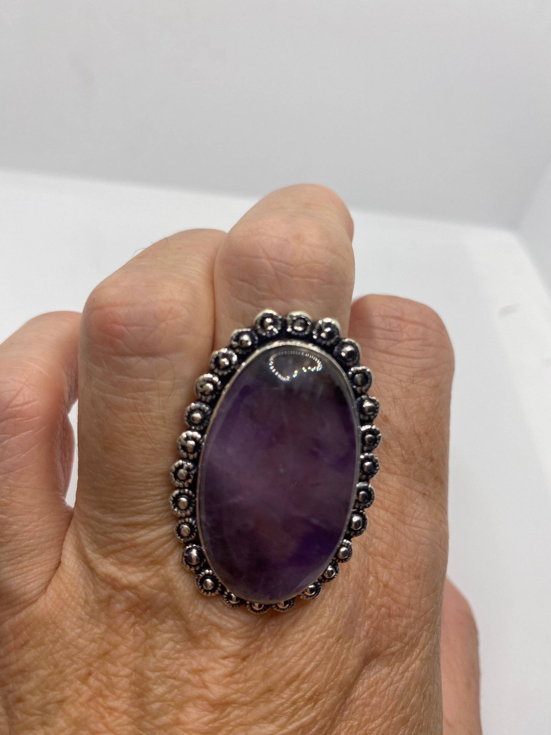 Vintage Lila Echter Amethyst Ring von NemesisJewelryNYC