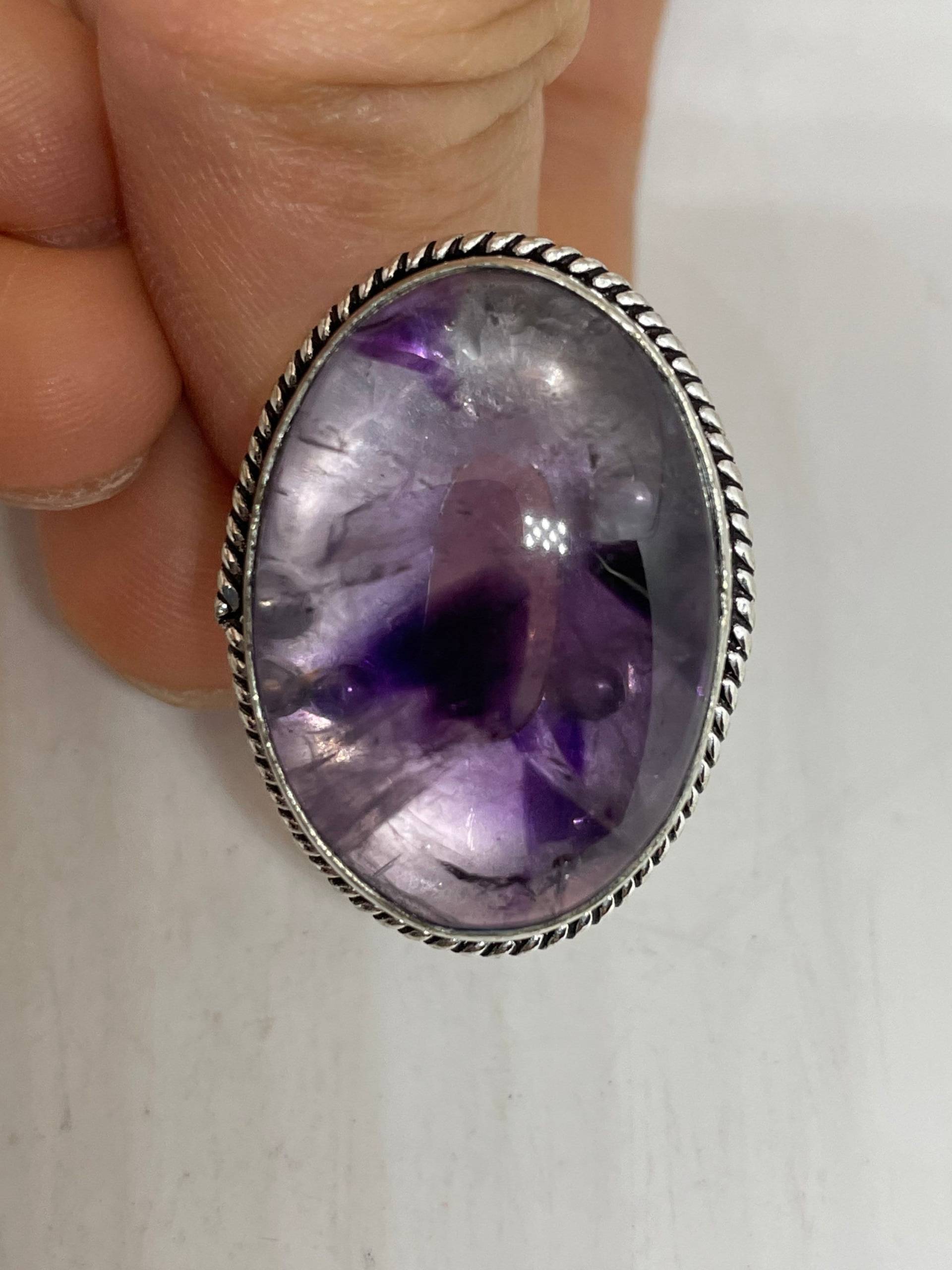 Vintage Lila Echter Amethyst Ring von NemesisJewelryNYC