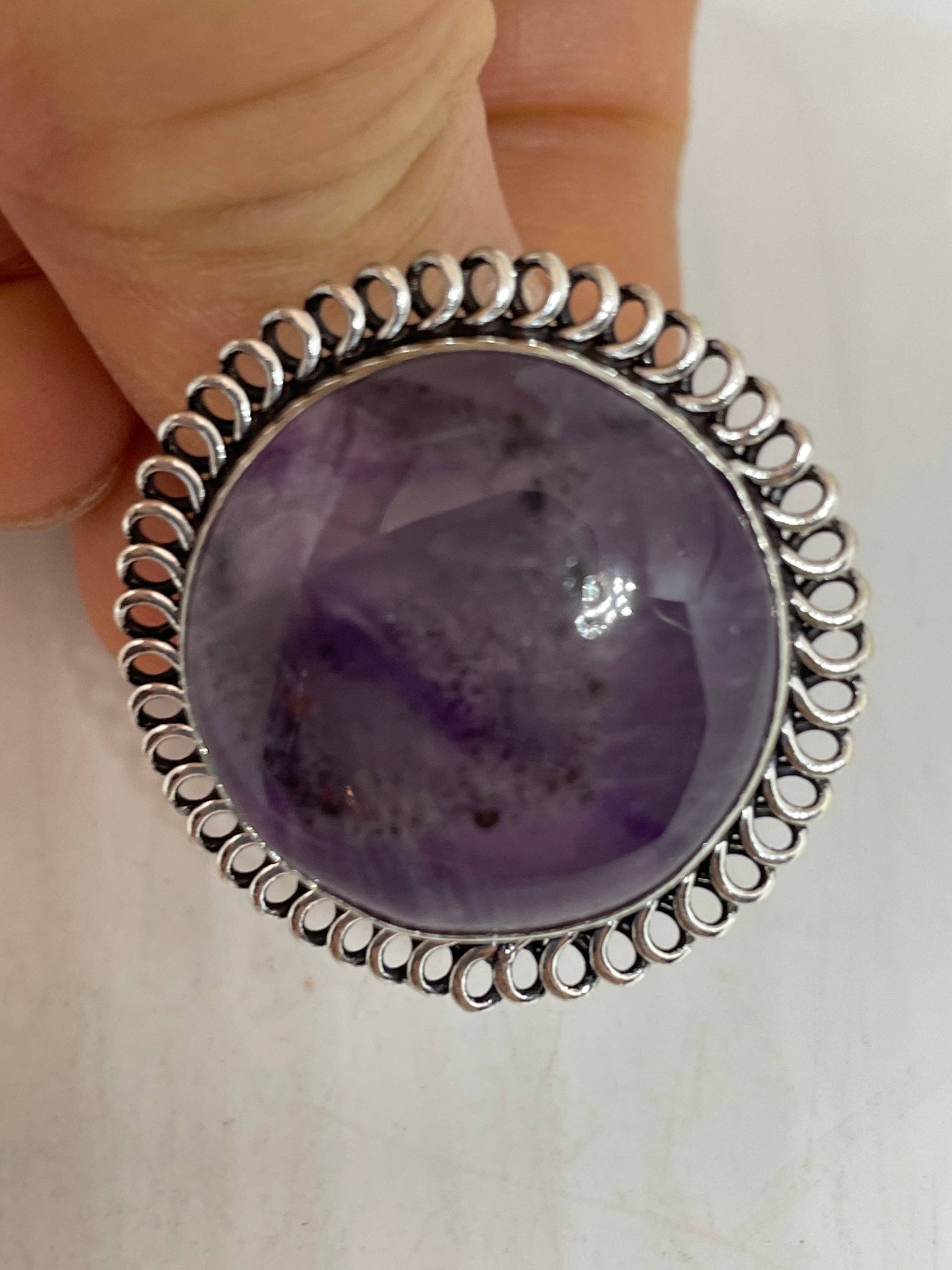 Vintage Lila Echter Amethyst Ring von NemesisJewelryNYC