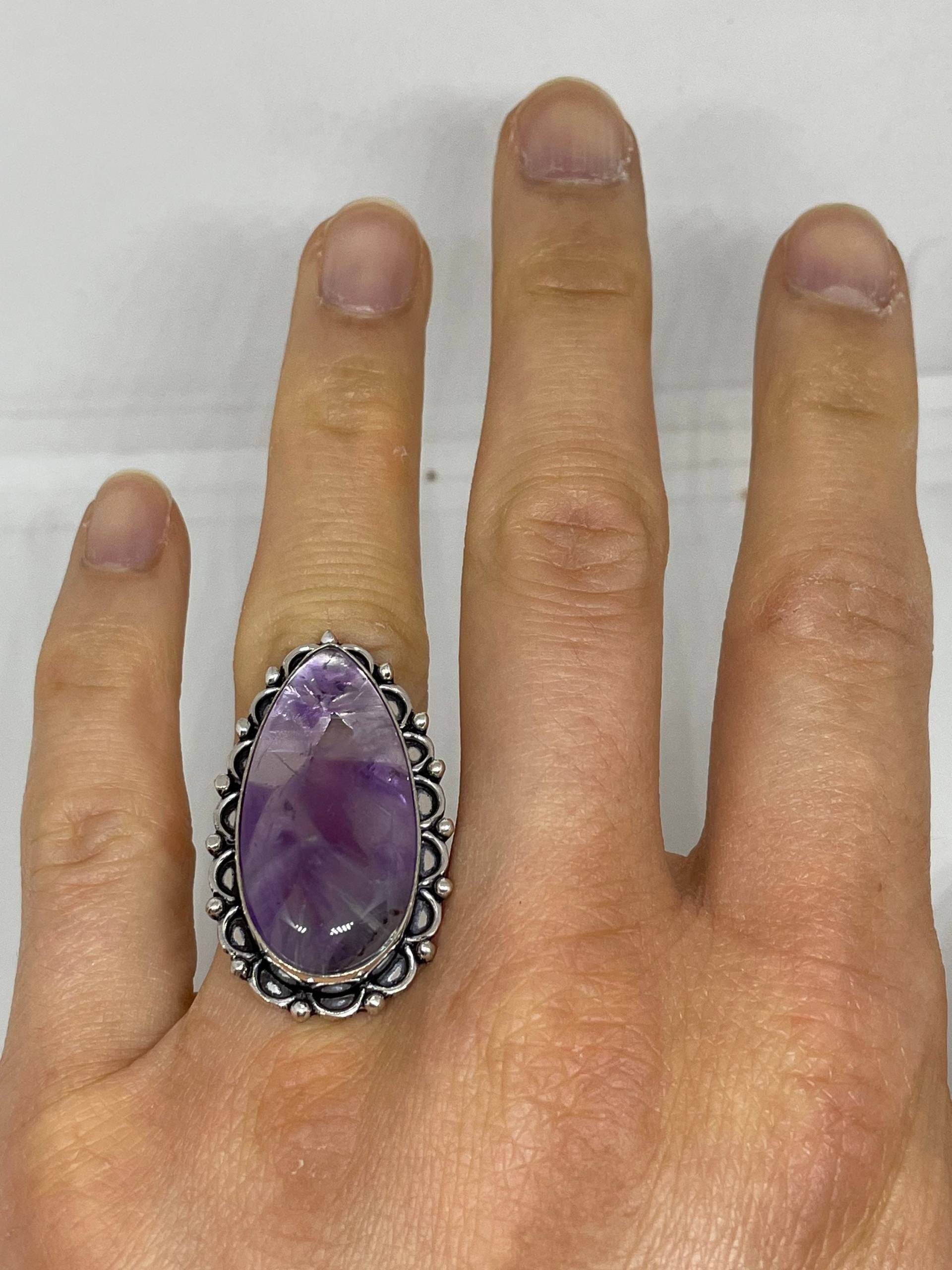 Vintage Lila Echter Amethyst Ring von NemesisJewelryNYC