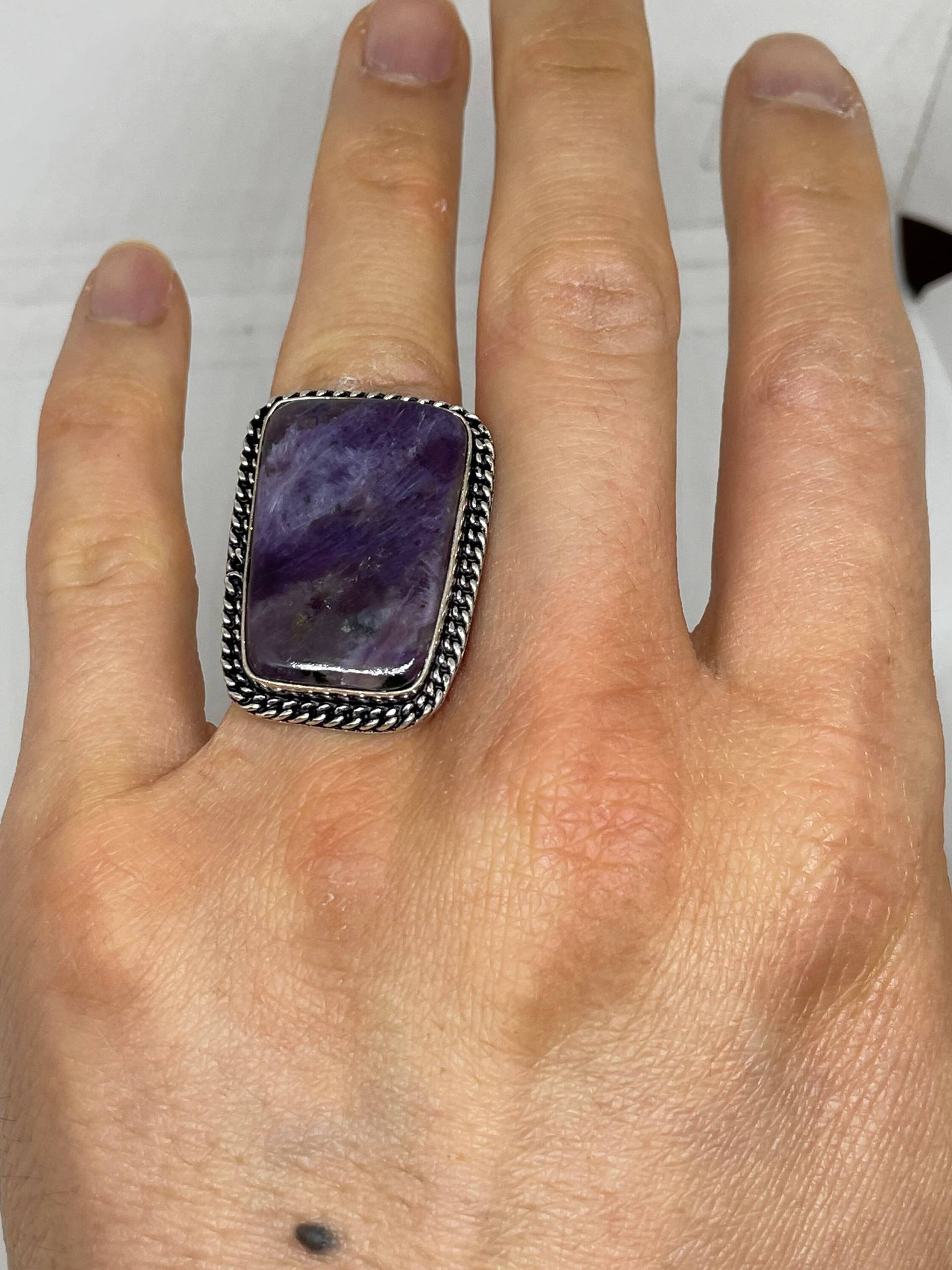 Vintage Lila Echter Amethyst Ring von NemesisJewelryNYC