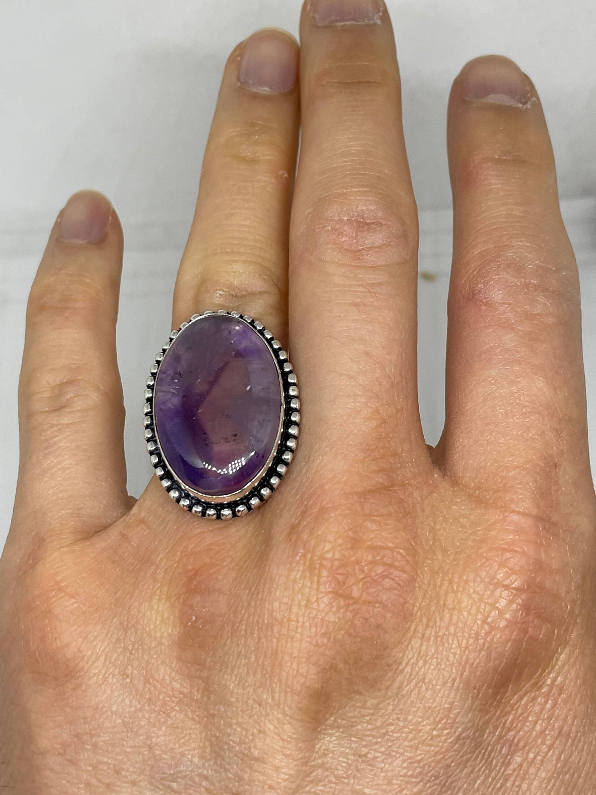 Vintage Lila Echter Amethyst Ring von NemesisJewelryNYC