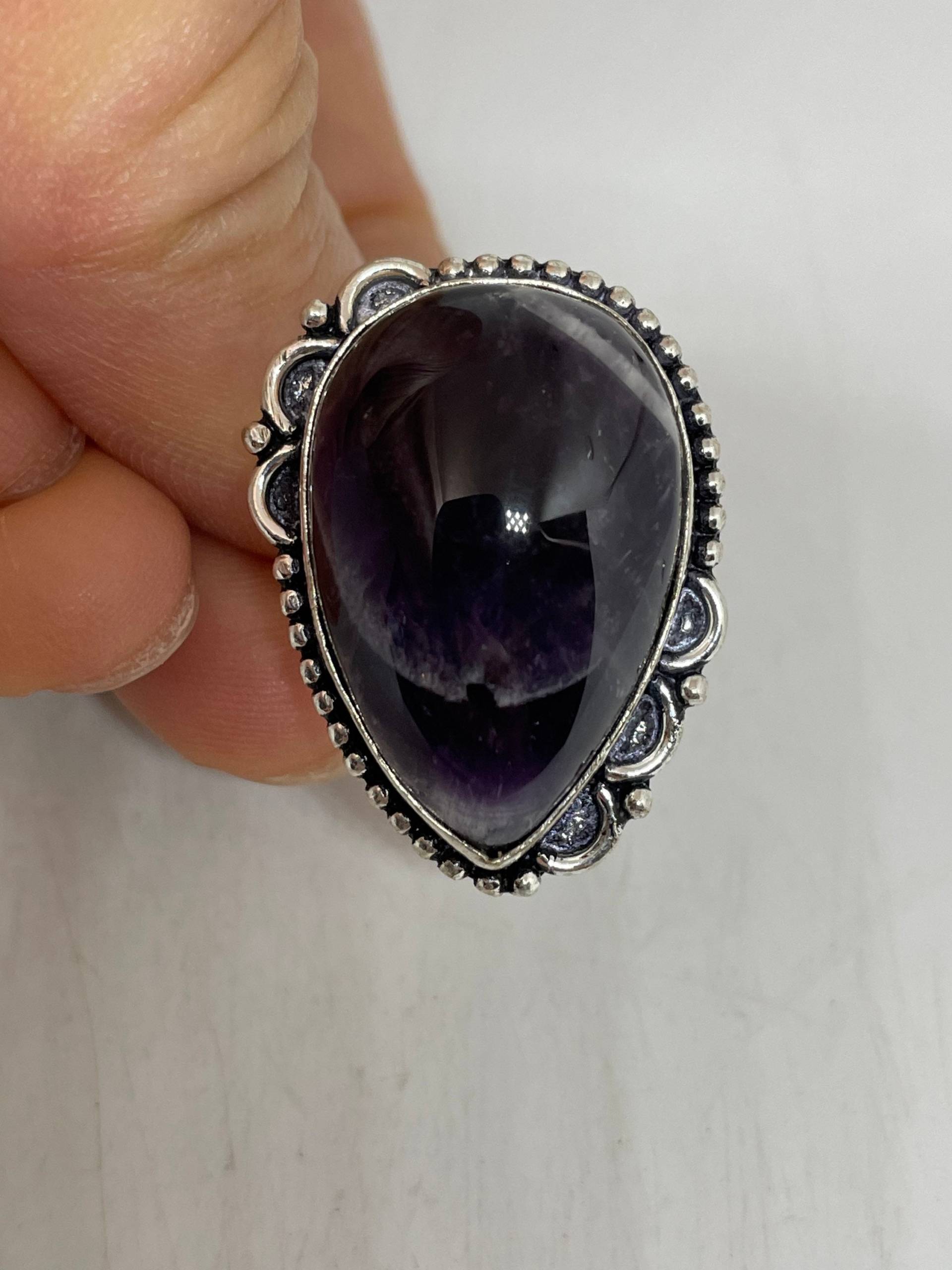 Vintage Lila Echter Amethyst Ring von NemesisJewelryNYC