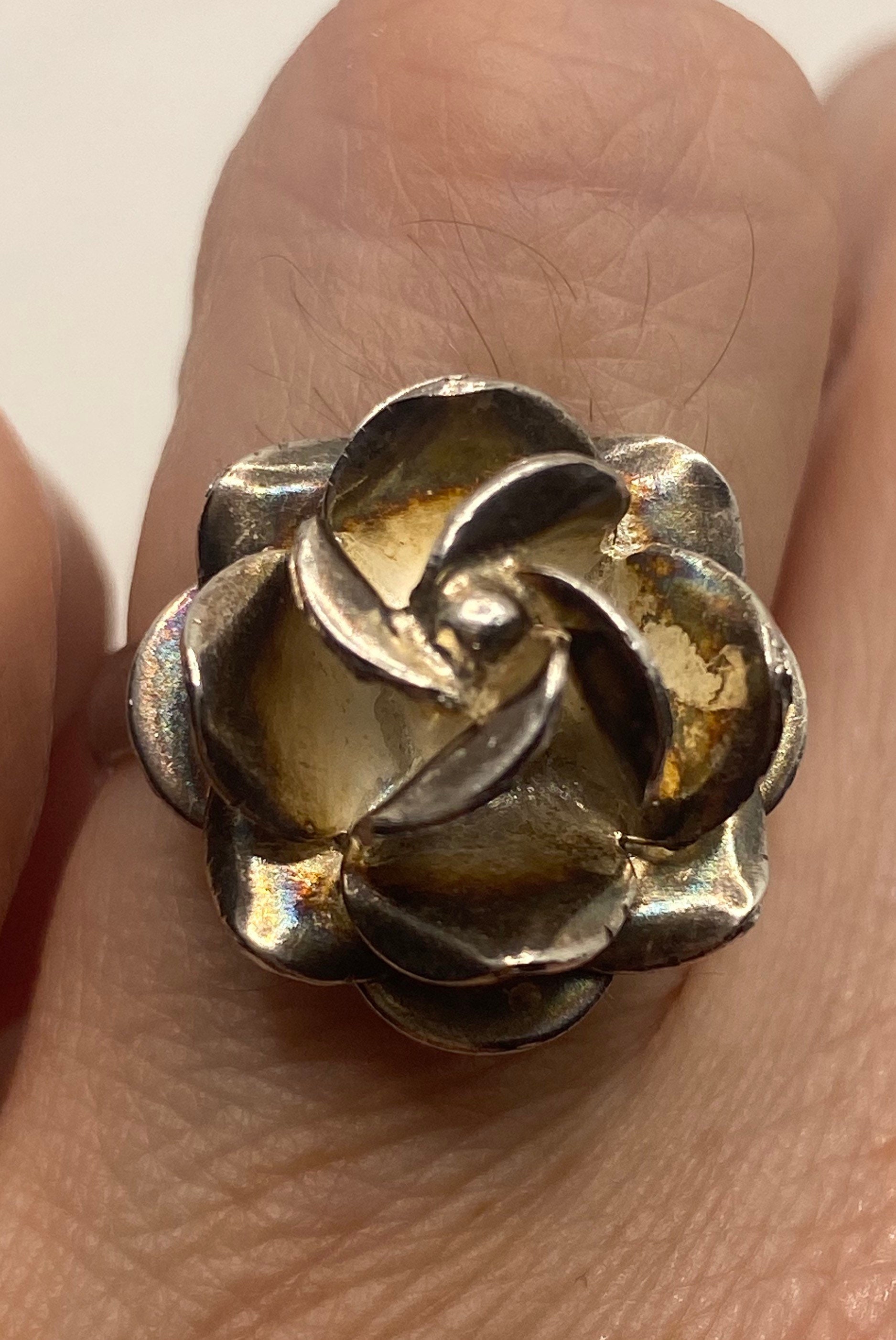 Vintage Rose 925 Sterling Silber Ring von NemesisJewelryNYC