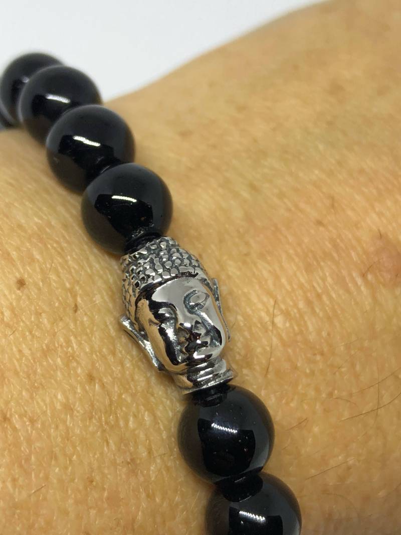 Vintage Style Unisex Herren Stretch Buddha Armband von NemesisJewelryNYC