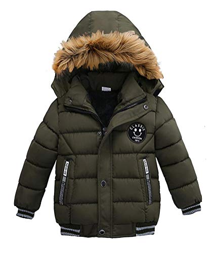 Mäntel Jungen Baby Jacke Daunenjacke Warm Kinder Jungen Daunenjacke mit Kapuze Sport Baby Ski Warm gepolstert Winter Jacke Parka Jacken Kleidung 1-7 Jahre Gr. 4-5 Jahre, braun von Nemopter