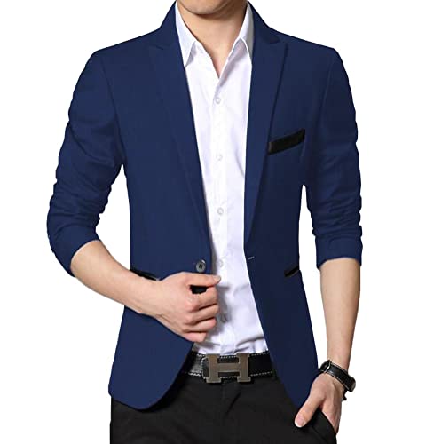 Nemopter Blazer Herren Sakko Herren Slim Fit Anzug Mann Blazer Jacke Mann Casual Elegant Formal für Hochzeit Business Abendveranstaltung von Nemopter