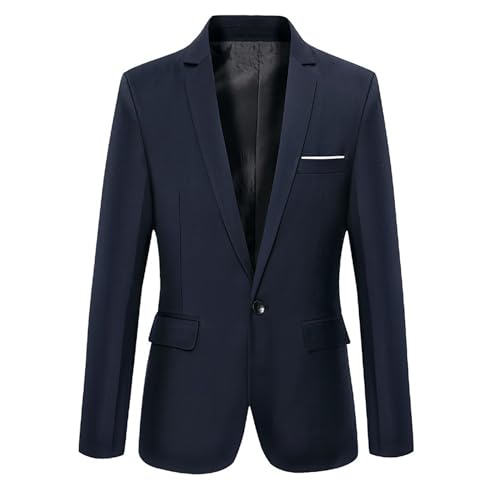 Nemopter Blazer Herren Sakko Herren Slim Fit Anzug Mann Blazer Jacke Mann Casual Elegant Formal für Hochzeit Business Abendveranstaltung von Nemopter