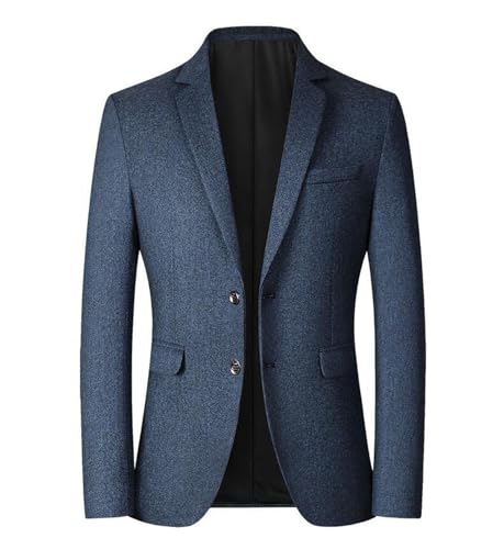 Nemopter Blazer Herren Slim Fit Jacke Blazer Jacke 2 Knöpfe Casual Elegant Formell für Hochzeit Business Abend, dunkelblau, M von Nemopter