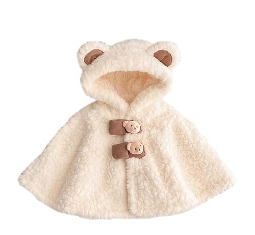 Nemopter Cute Baby Boys Girls Hooded Cape Wool Soft Poncho Cape Windproof Winter Autumn Outdoor Clothes Warm Scarf for Kids 0-3 Years von Nemopter