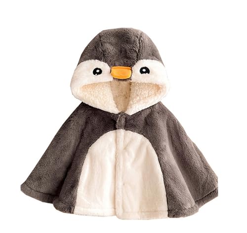 Nemopter Cute Baby Boys Girls Hooded Cape Wool Soft Poncho Cape Windproof Winter Autumn Outdoor Clothes Warm Scarf for Kids 0-3 Years von Nemopter
