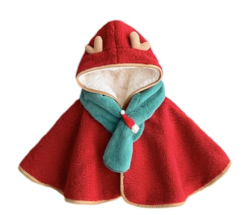 Nemopter Cute Baby Boys Girls Hooded Cape Wool Soft Poncho Cape Windproof Winter Autumn Outdoor Clothes Warm Scarf for Kids 0-3 Years von Nemopter
