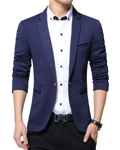 Nemopter Herren Sakko Lässige Elegante Slim Fit Blazer Einknopf Anzugjacke Herren Blazer Jackett von Nemopter