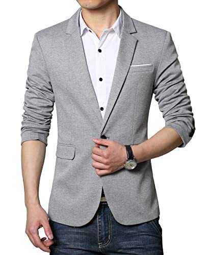 Nemopter Herren Sakko Lässige Elegante Slim Fit Blazer Einknopf Anzugjacke Herren Blazer Jackett von Nemopter