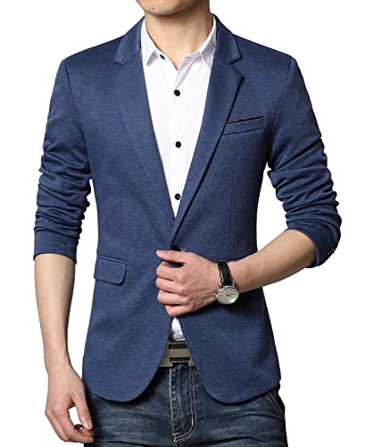 Nemopter Herren Sakko Lässige Elegante Slim Fit Blazer Einknopf Anzugjacke Herren Blazer Jackett von Nemopter