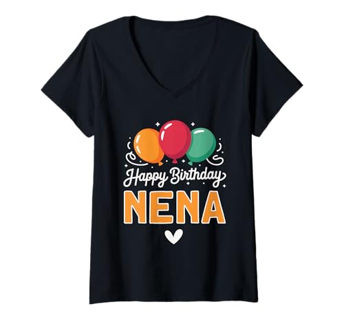 Damen Alles Gute zum Geburtstag Spruch Nena T-Shirt mit V-Ausschnitt Damen Alles Gute zum Geburtstag Spruch Nena T-Shirt mit V-Ausschnitt von Nena Name Spruch für Geburtstag