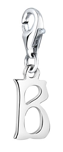 Nenalina Buchstabe B Karabiner Charm Anhänger für Bettelarmband aus 925 Sterling Silber 713231-000 von Nenalina