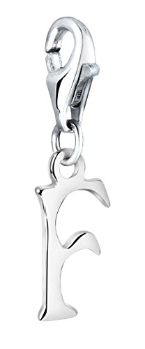 Nenalina Buchstabe F Karabiner Charm Anhänger für Bettelarmband aus 925 Sterling Silber 713235-000 von Nenalina