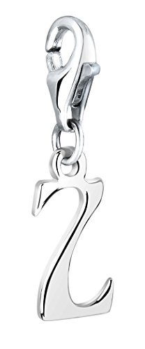 Nenalina Buchstabe Z Karabiner Charm Anhänger für Bettelarmband aus 925 Sterling Silber 713255-000 von Nenalina