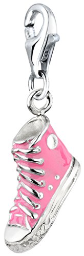 Nenalina Turnschuh rosa Karabiner Charm Anhänger für Bettelarmband aus 925 Sterling Silber 714022-001 von Nenalina