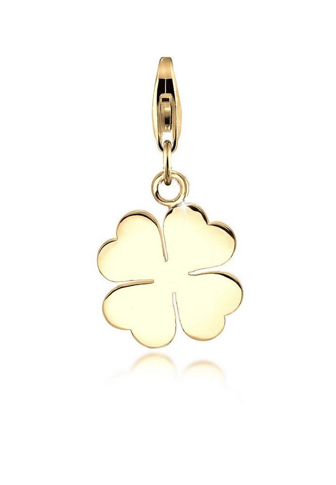 Nenalina Charm-Einhänger Anhänger Kleeblatt Glück Talisman 925 Silber von Nenalina
