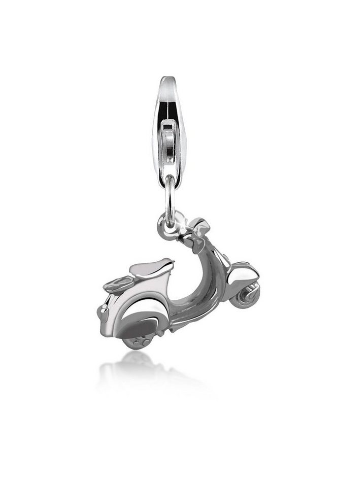Nenalina Charm-Einhänger Anhänger Motorrad Roller Vehicle 925 Silber, Motorrad von Nenalina