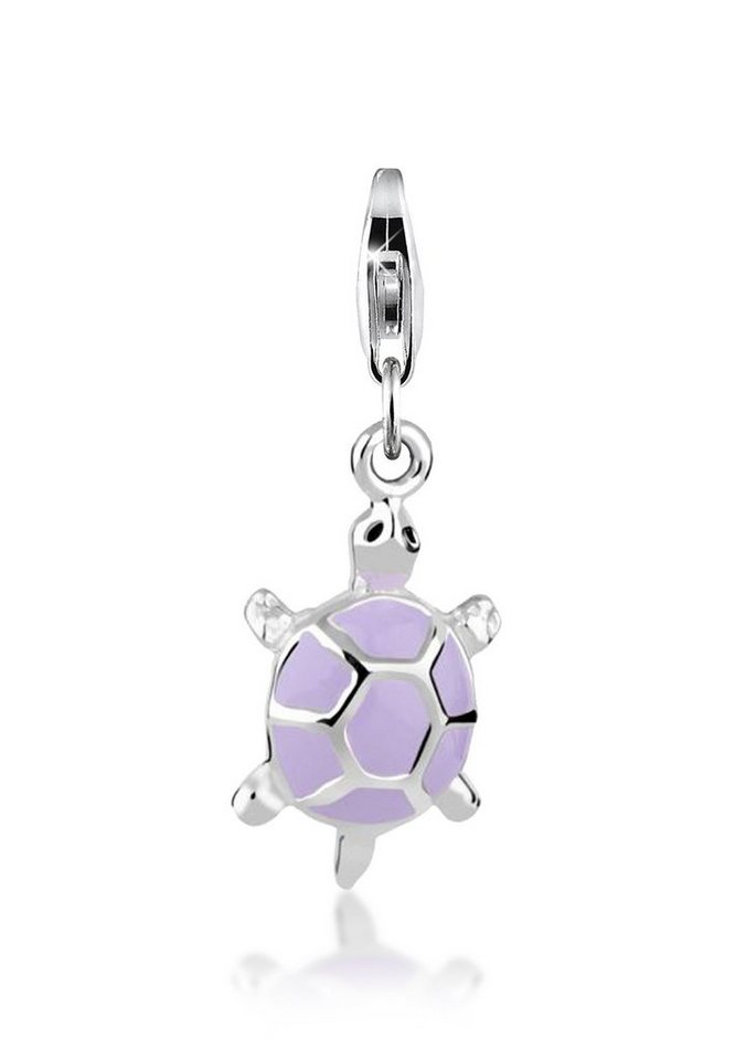 Nenalina Charm-Einhänger Anhänger Schildkröte Emaille Pastell 925 Silber, Schildkröte von Nenalina