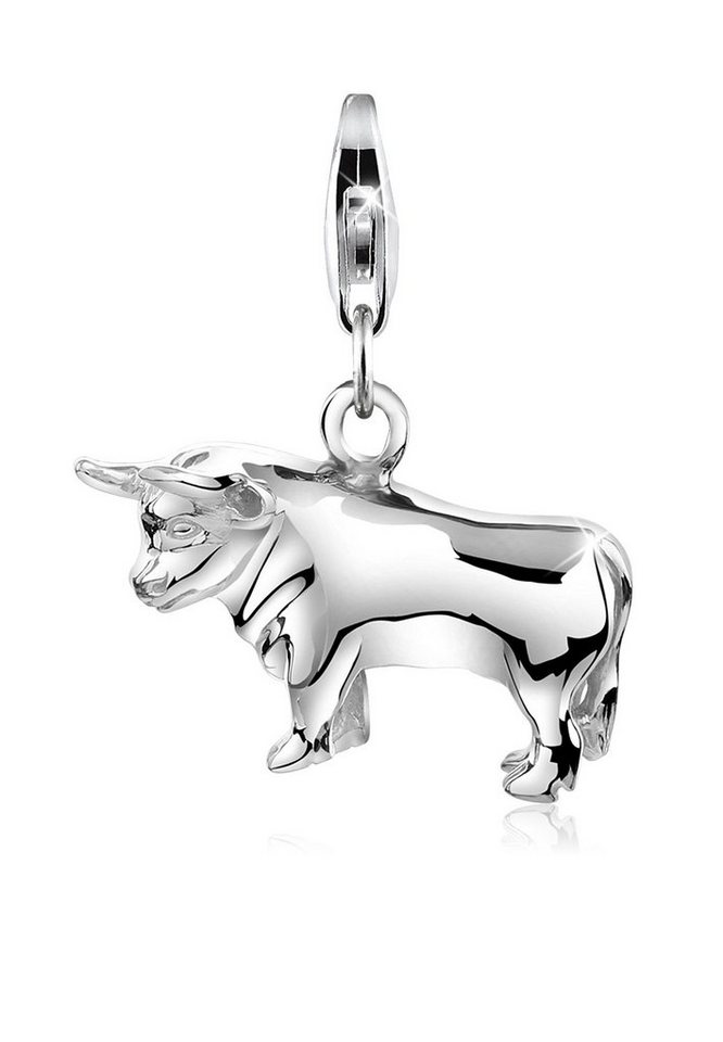 Nenalina Charm-Einhänger Anhänger Sternzeichen Stier Taurus 925 Silber von Nenalina